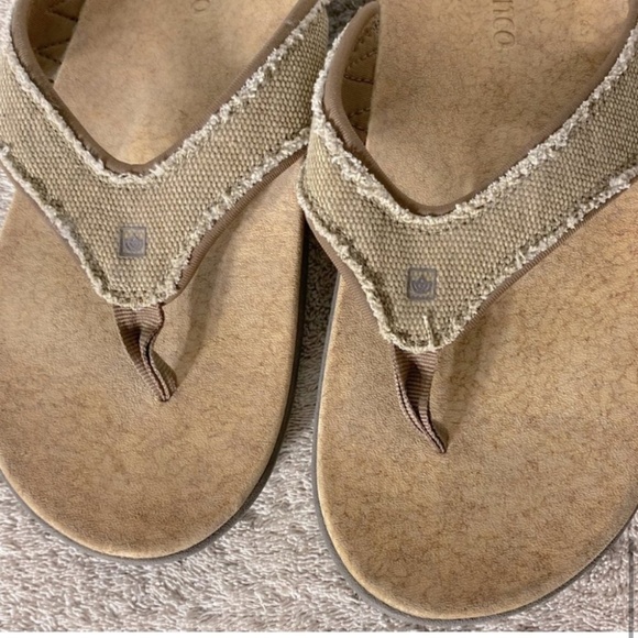 Spenco Yumi Plus Straw Java Cork Flip Flops 10 - Picture 11 of 14